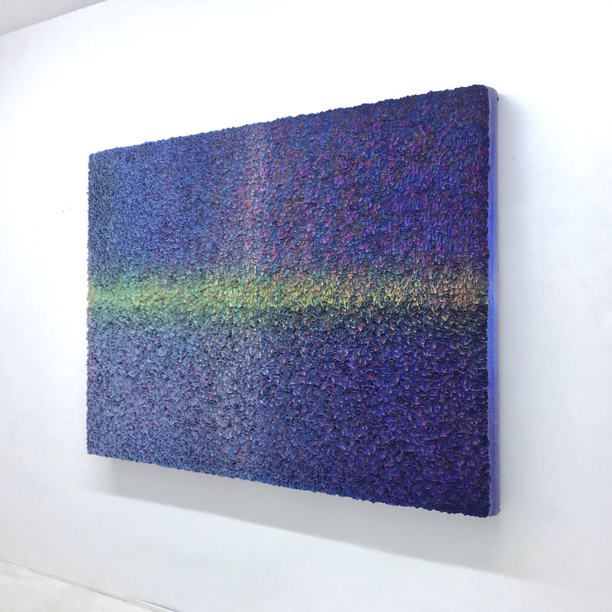 069_khesin_indagatrix,2012,Silicone:Pigments_onMDF:Holz,165x125cm ZHY 6 Ausstellung